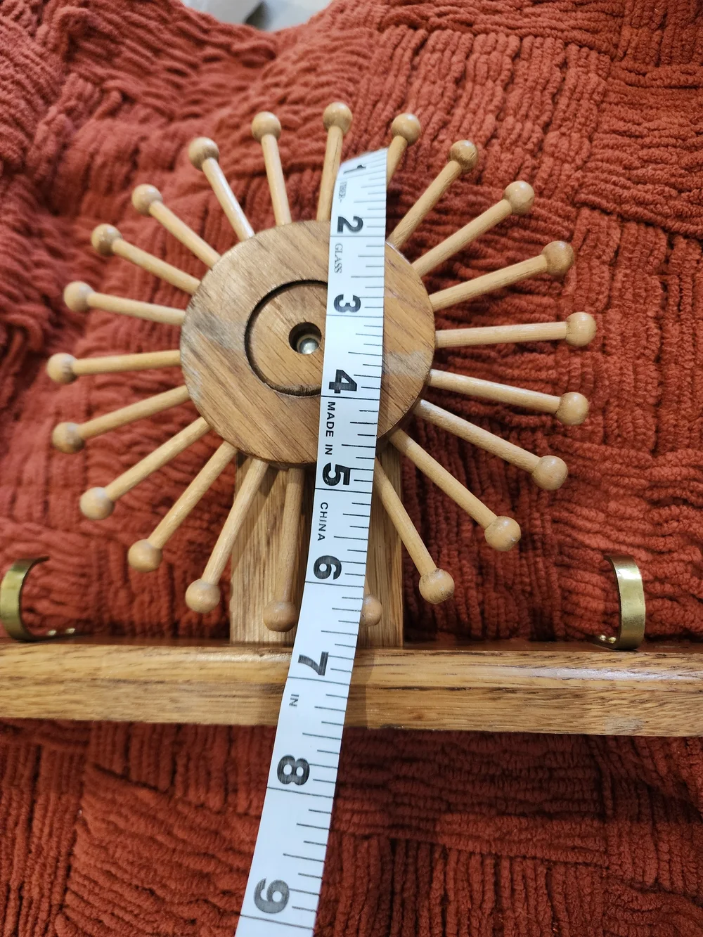 Vintage Wooden Rotating Tie & Belt Rack Carousel | Wall Mounted Organizer